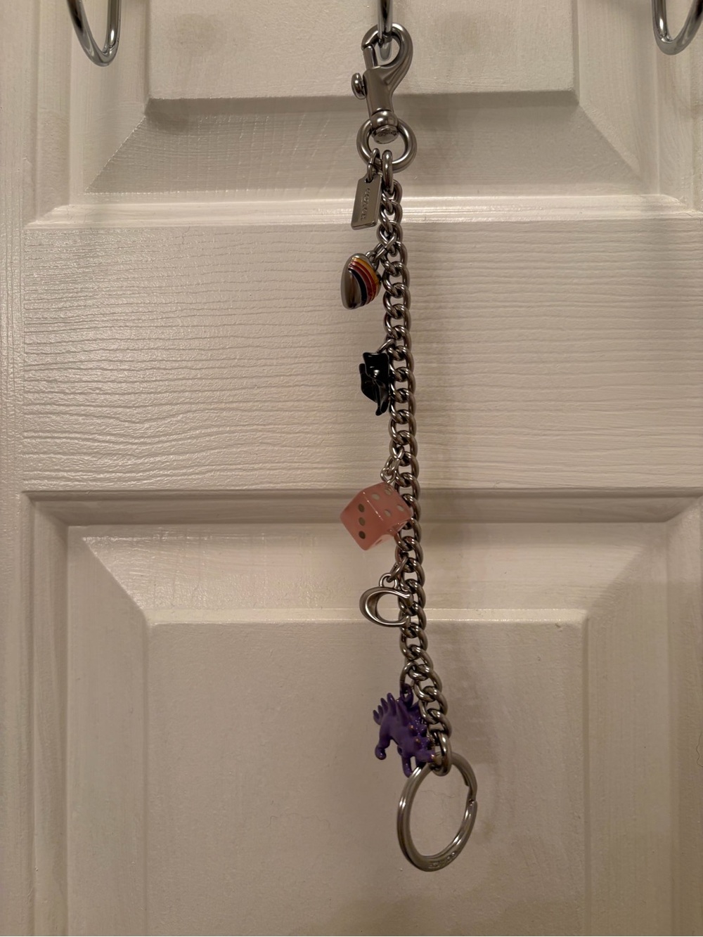 Coach Multi-Charm Keychain - Purple and Pink Charms Like New